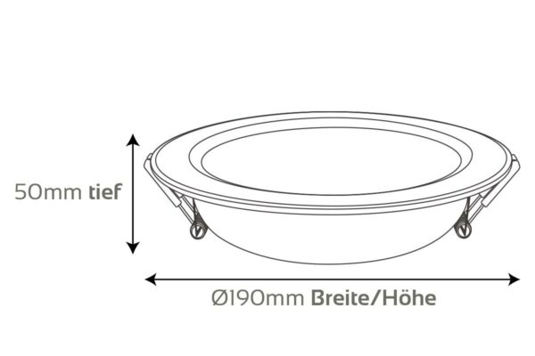 MiBoxer FUT069 RGB+CCT LED Einbaustrahler rund weiss 15 Watt Ø190mm 2.4GHz WiFi ready IP54