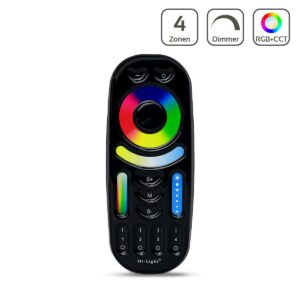 MiBoxer FUT092B RGB+CCT Fernbedienung schwarz 4 Zonen Dimmen