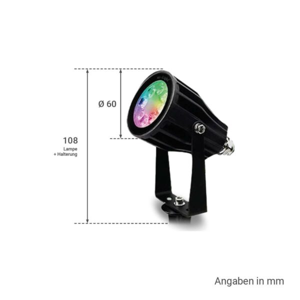 MiBoxer FUTC04 Runder RGB + CCT LED Gartenstrahler 6 Watt WiFi