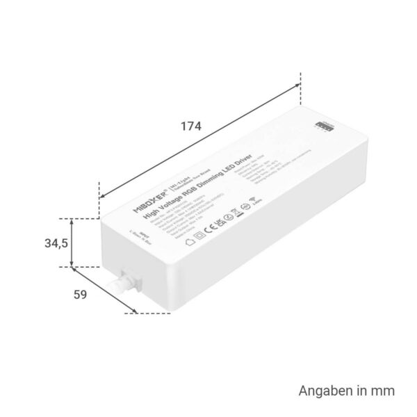 MiBoxer HF3-P400V210 RGB 230V Controller für LED Streifen 1,8A max 400 Watt