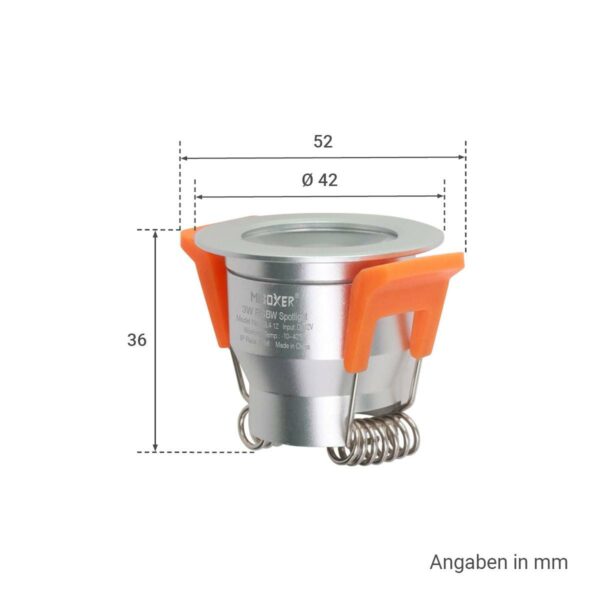 MiBoxer SL2 LED Spot CCT Dual Weiß 12V IP66 Lochmaß 33-36mm 3 Watt