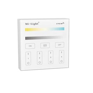 MiBoxer T2 Wandschalter 2.4 GHz für CCT Beleuchtung 4 Zonen 230 Volt