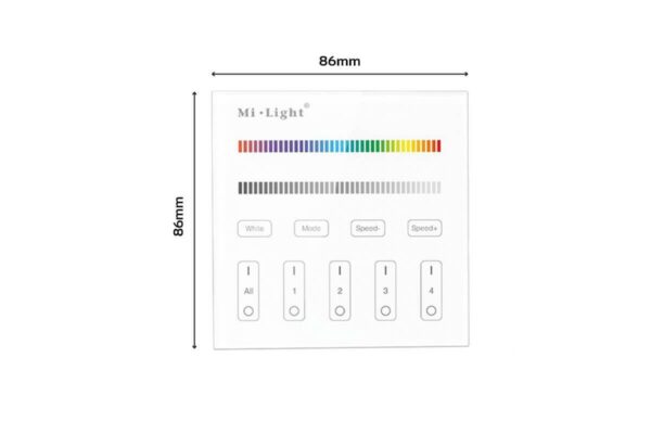 MiBoxer T3 Wandschalter RGBW 4 Zonen 230 Volt