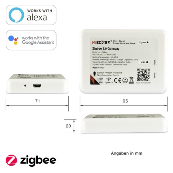 MiBoxer ZBBOX1 Zigbee 3.0 Wireless Gateway / Hub / Bridge