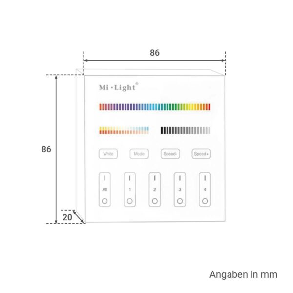 Miboxer B4 Wandschalter 2.4 GHz für RGB + CCT Beleuchtung