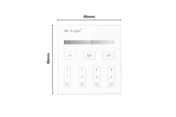 Miboxer T1 Wandschalter Dimmer 2.4 GHz für einfarbige Beleuchtung 230 Volt