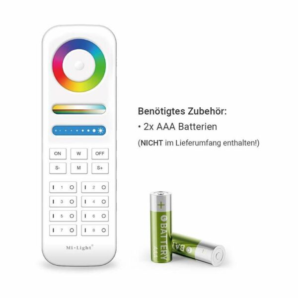 Milight MiBoxer FUT089 RGB + CCT Funk Fernbedienung für 8 Zonen