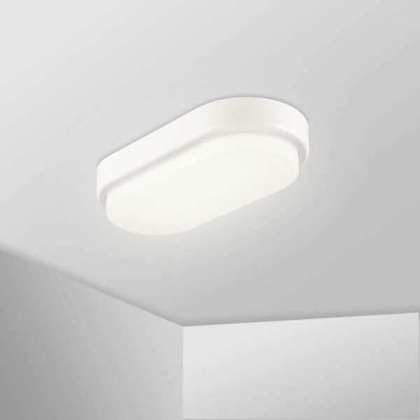 Ovale LED Wand und Deckenleuchte 12W IP54 4000K neutralweiss