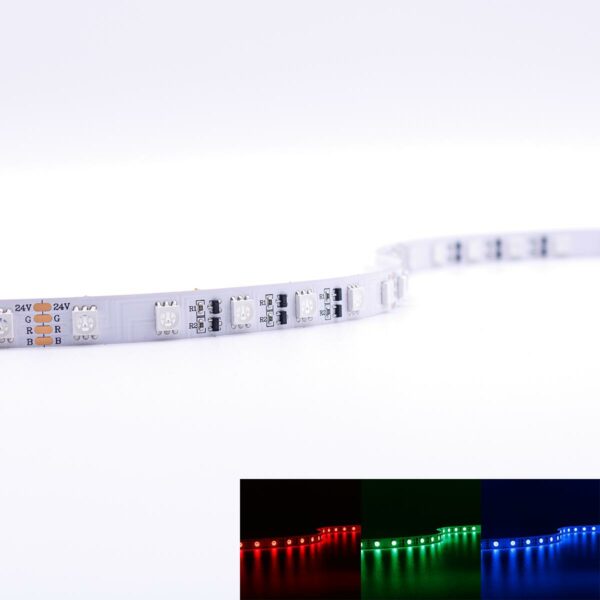 RGB LED Streifen 24 Volt SMD5050 8 Watt IP20 60 LED/m 20m