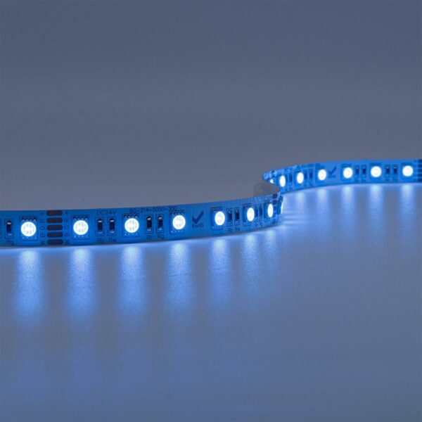 RGBA Bernstein LED Streifen 24 Volt 5 Meter 15W/m 60LED/m 12mm Schutzart IP20 für Innenanwendungen