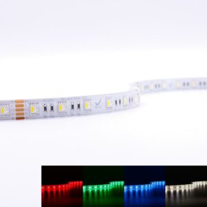 RGBW LED Streifen mit warmweiß 24 Volt 7,5 Meter 15W/m 60LED/m 12mm Schutzart IP65 für Außenanwendungen