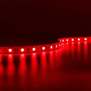 Roter LED Streifen 12 Volt IP20 14,4 Watt für trockene Räume