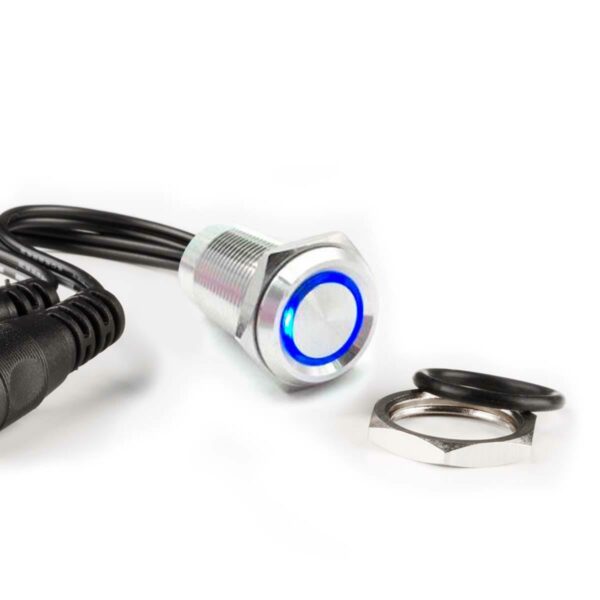 Touch Einbaudimmer rund 12V/24V Ø16x19mm Blue LED