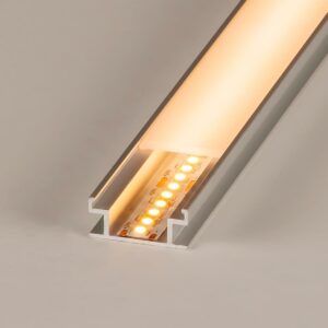 Trittfestes Alu Profil für LED Streifen Alu U-Profil eloxiert 20 x 8 mm opal 200cm