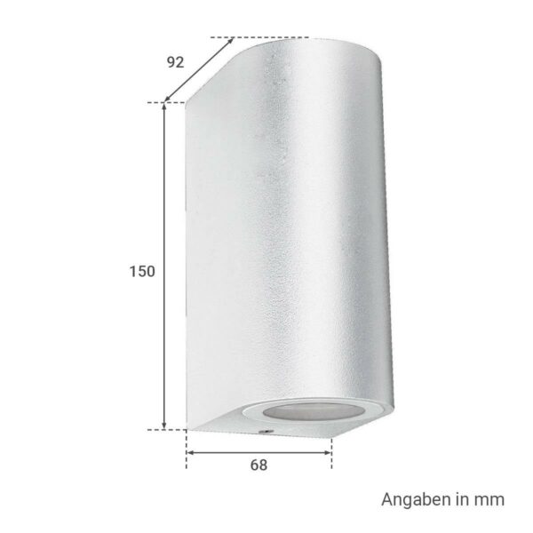 Weiße Außenleuchte UP&DOWN rund für GU10 IP54