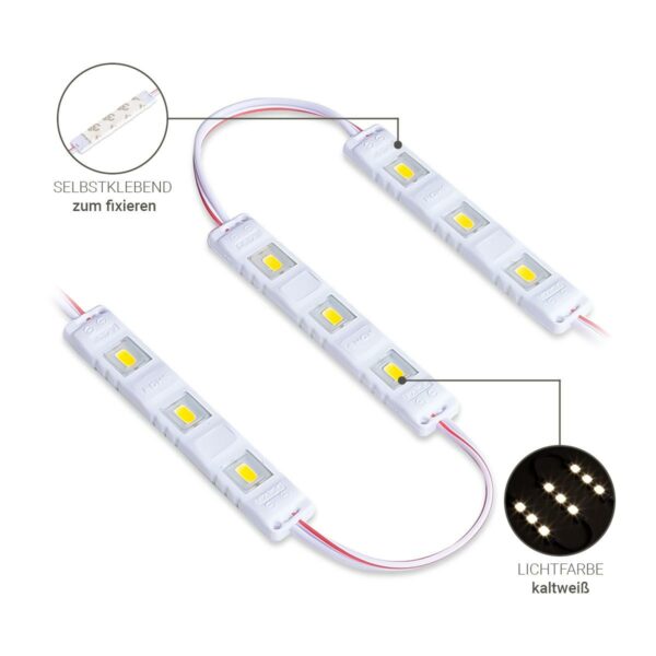 12 Volt LED Modul 6000 Kelvin kaltweiß 0,72 Watt IP66