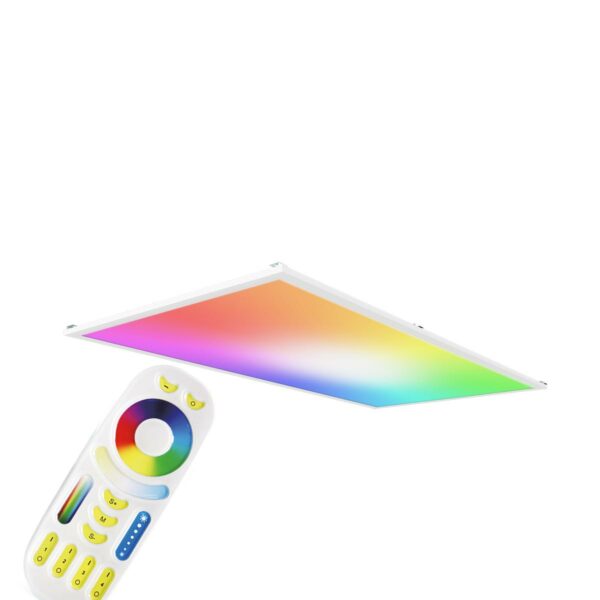 24 Volt RGB+CCT LED Panel Set 120x60cm in weiß mit Z Halterung für Wand und Deckenmontage