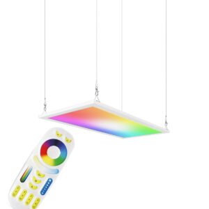 24 Volt RGB+CCT LED Panel Set 60×30 cm mit Seilabhängung zum Abhängen von der Zimmerdecke