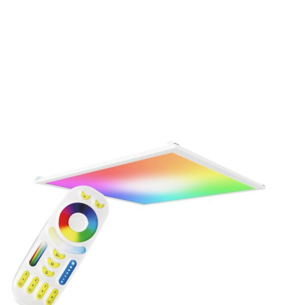 24 Volt RGB+CCT LED Panel Set 60×60 cm in weiß mit Z Halter für Wand oder Deckenmontage