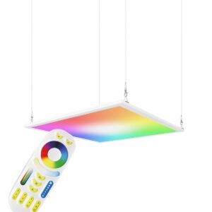 24 Volt RGB+CCT LED Panel Set 60×60 cm mit Seilabhängung zum Abhängen an der Zimmerdecke