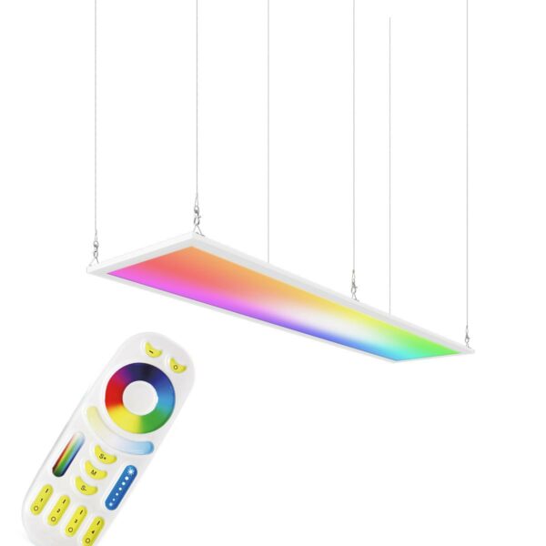 RGB+CCT LED Panel Set 120x30cm inkl. MiBoxer Smarthome Steuerung 48W 24V mit Seilaufhängung