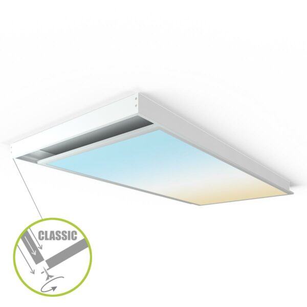 Aufbaurahmen für LED Panel 60x120cm in weiß