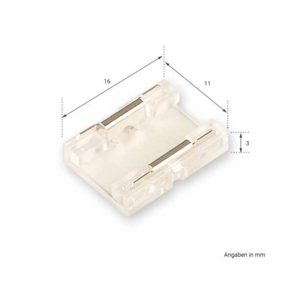 Verbinder für LED COB Streifen 2 Pin 10mm IP20