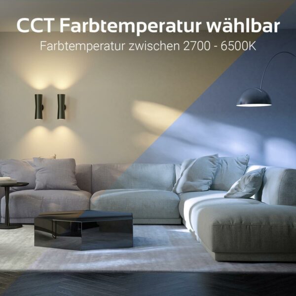 CCT-Farbtemperatur-waehlbar-GU10 Smart LED Modul RGB+CCT 5W Tuya 2.4G Farbwechsel für Einbaustrahler