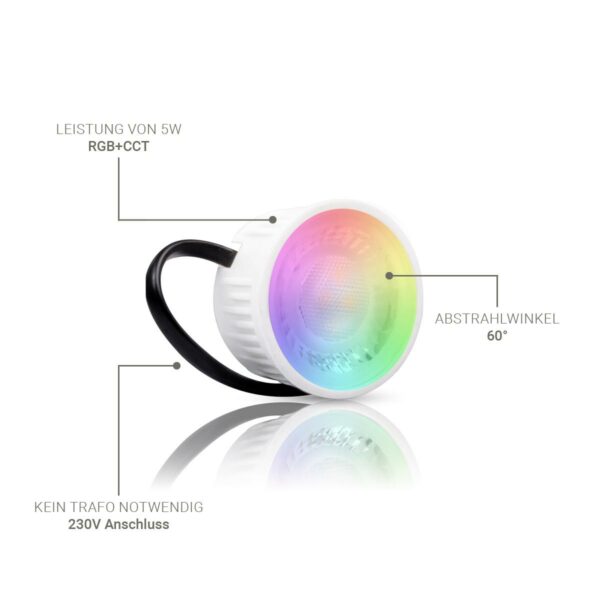 Merkmale-LED Modul 230 Volt 5 Watt RGB + CCT mit IR Fernbedienung